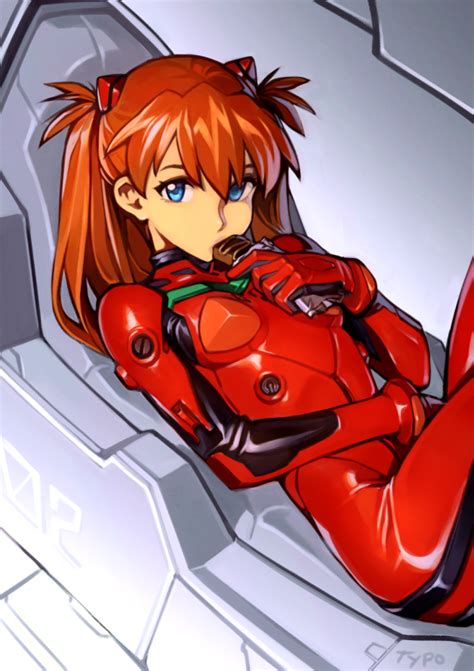 Rule 34 1girls Asuka Langley Sohryu Blue Eyes Bodysuit Breasts Candy Chocolate Clothes