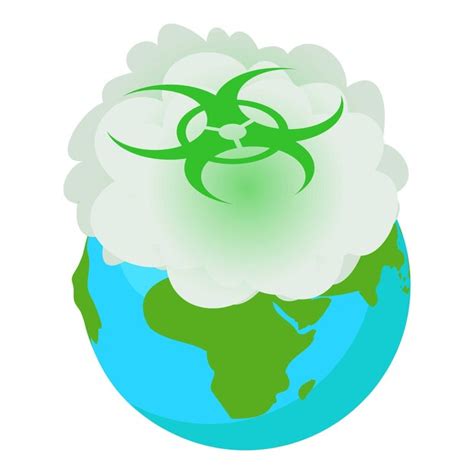 Icono De Contaminación Nuclear Ilustración Isométrica Del Icono De Vector De Contaminación