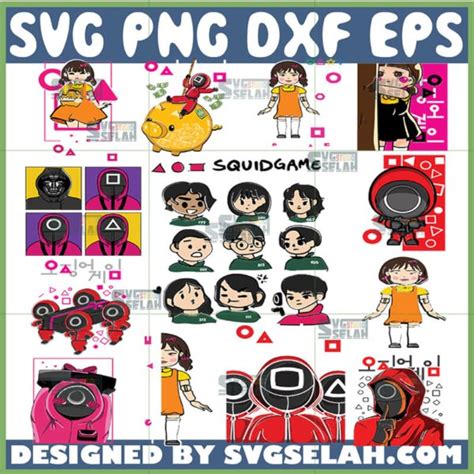 Squid Game Bundle Svg Svg Selah