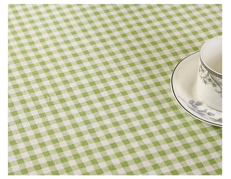 Tablecloth Cotton Linen Gingham Check Rectangle Square Round Etsy