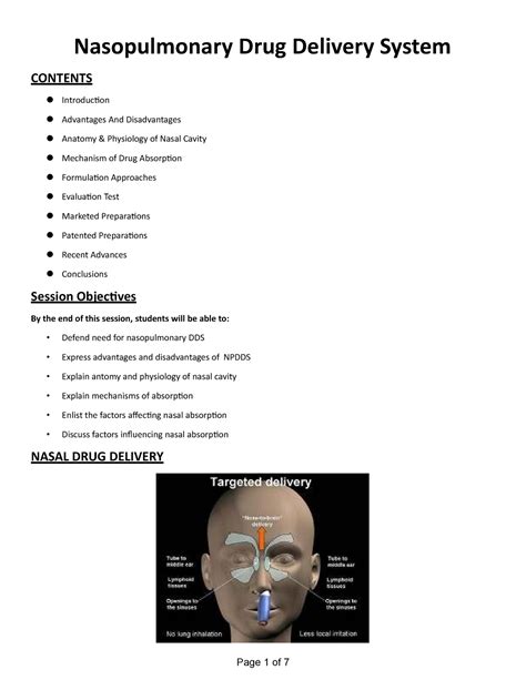 Chapter 10 Npdds Page 1 Of 7 Nasopulmonary Drug Delivery System