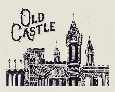 Free Vector Old Castle Illustration