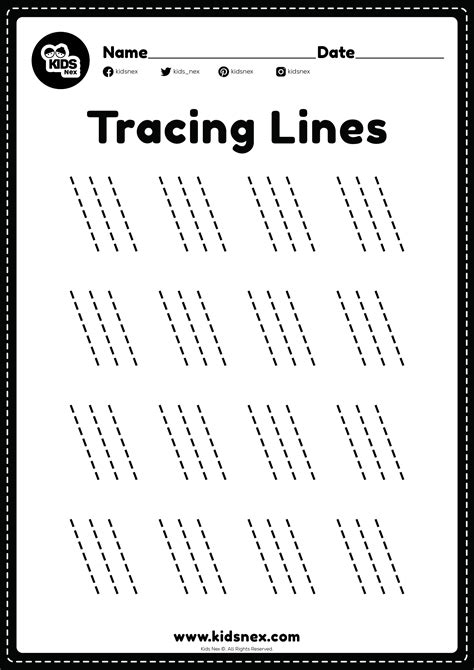 Left Slanting Line Worksheet for Kindergarten - Free Printable