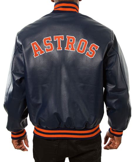 Letterman Varsity Navy Blue Houston Astros Leather Jacket Jackets Masters