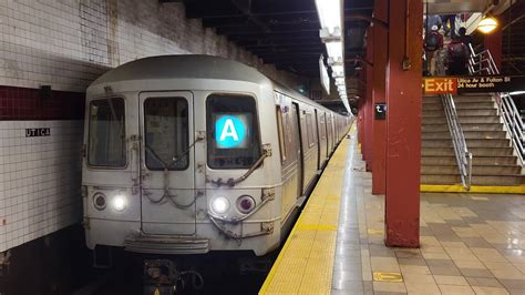 Mta New York City Subway Ozone Park Lefferts Blvd Bound R46 A Local Train Utica Avenue