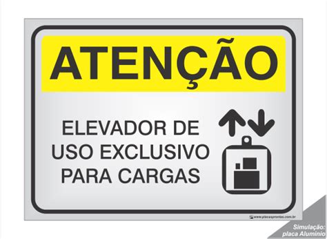 Placa Ou Adesivo De Sinaliza O Aten O Elevador De Uso Exclusivo Para