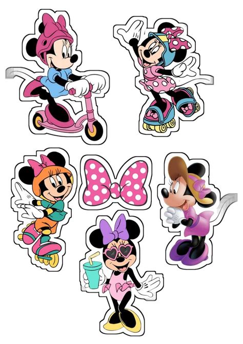 Topo Minnie Rosa 3 Em 2024 Lembrancinhas Minnie Vermelha Bolo Da