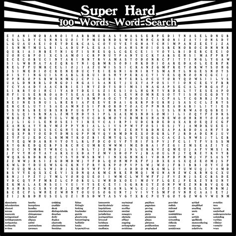 100 Word Printable Word Search Printable Word Searches