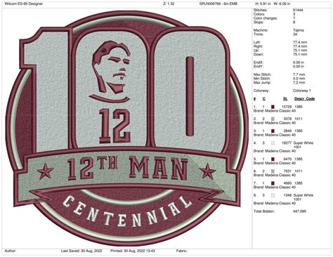 Texas A M Aggies Anniversary Logo College Sports