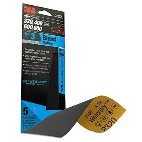 3m Wetordry Sandpaper 03024 Assorted Grits 3 2 3 Inch X 9 Inch 5 Sheets Per Ebay