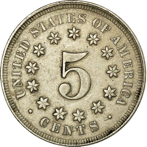 Five Cents 1867 Shield Nickel, Coin from United States - Online Coin Club