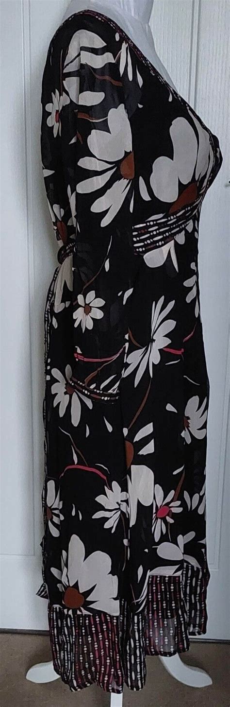 Monsoon Floral Print Dress With Separate Slip Size 14 Ebay