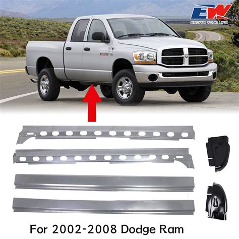 For 2002 2008 Dodge Ram Quad Cab Inner Outer Rocker Panels Cab