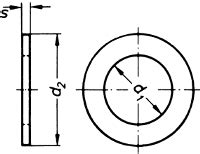 DIN 1441 Scheiben für Bolzen kleiner Außendurchmesser Scheiben bei