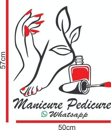 Adesivo Sal O Manicure Pedicure Unha Porta Vidro Parede Nail R