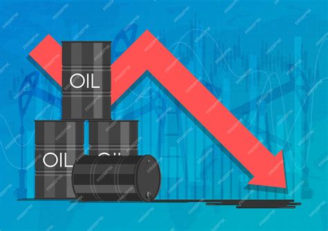 Premium Vector Oil Industry Crisis Concept Drop In Crude Oil Prices Chart Financial Markets