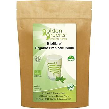 Golden Greens Organic Prebiotic Inulin Fibre 250g Amazon Co Uk