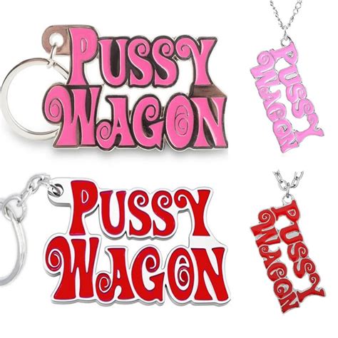 1pc Alloy Fashion Movie Kill Bill Series Pussy Wagon Keyring Letter