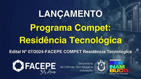 Lançamento do Programa Compet Residência Tecnológica YouTube