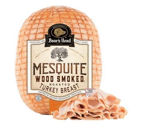 Boars Head Mesquite Wood Smoked Turkey Breast Fresh Sliced Deli Meat