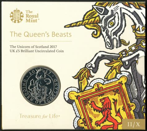 The Queen S Beasts Unicorn Of Scotland 2017 5 Brilliant Uncirculated