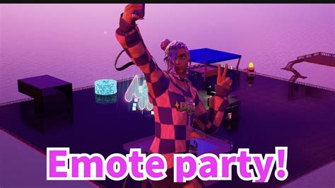 Emote Party エモートパーティー！ 4075 2454 7549 By Nijin Fortnite Creative Map Code Fortnite Gg