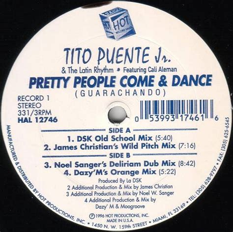 Tito Puente Jr And The Latin Rhythm Featuring Cali Aleman Pretty People Come And Dance