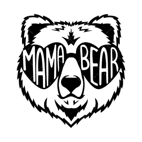 Mama Bear Svg Png Pdf Mama Bear With Sunglasses Mommy S Inspire Uplift