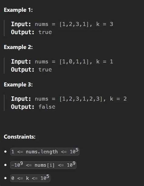 Leetcode Contains Duplicate Ii Solution Explanation Zyrastory