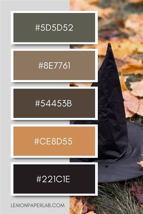 Color Palette 83 Bewitching Halloween Lemon Paper Lab