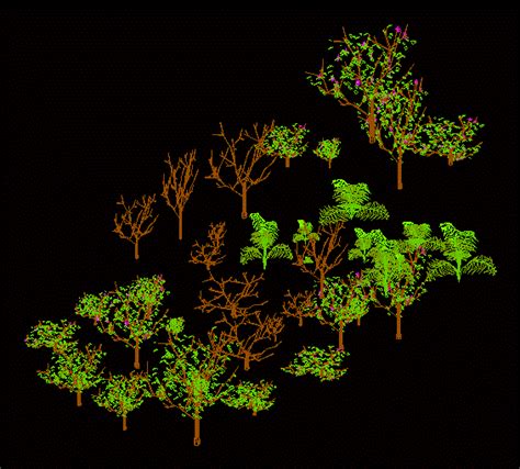 Trees 3D DWG Model for AutoCAD • Designs CAD