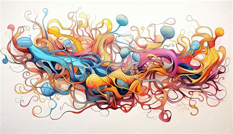 Premium Photo | Colorful abstract brain illustration with swirly lines ...