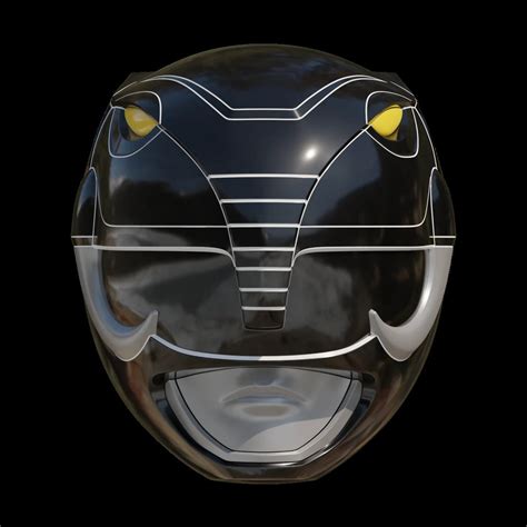 Black Ranger MMPR Helmet 3D PRINTED Power Rangers Cosplay Halloween - Etsy