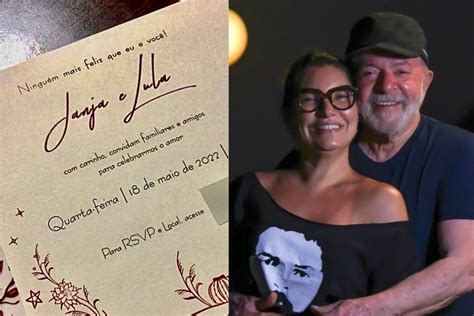 Veja O Convite De Casamento Do Ex Presidente Lula E Janja Metr Poles