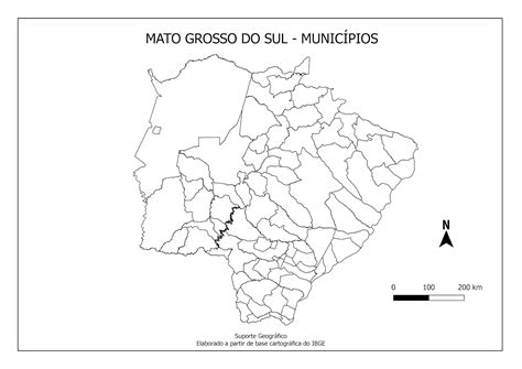 MAPA MUNICÍPIOS DE MATO GROSSO DO SUL