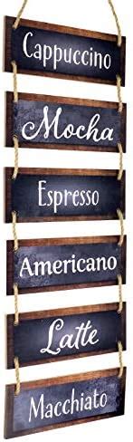 Excello Global Products Large Hanging Wall Sign Rustic Wooden Decor