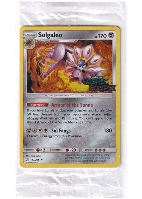 Solgaleo 142 236 Cosmic Eclipse Stamp Specialkort på Pokemons dk