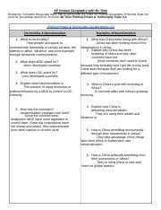 Mr Sinn Topic 4 3 Docx AP Human Geography With Mr Sinn Directions