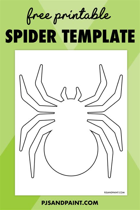 Free Printable Spider Template - Pjs and Paint