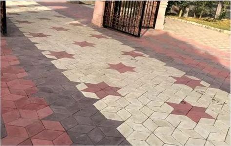 Grey Zig Zag Concrete Paver Block For Flooring At Rs Sq Ft In Thane