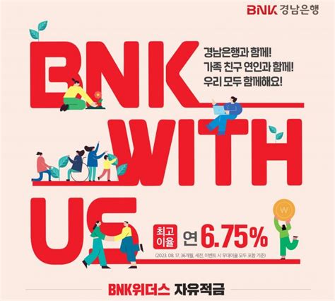 Bnk경남은행 Esg금융상품 ‘bnk 위더스 자유적금 출시 아시아경제