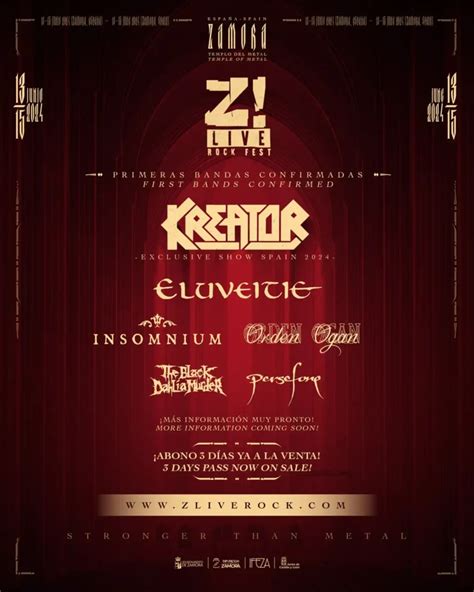 Primera Tanda De Confirmaciones Del Z Live Rock Fest The Sound