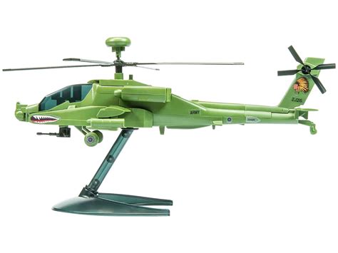 Apache Snap Together Painted Plastic Model Helicopter Kit (Skill Level ...