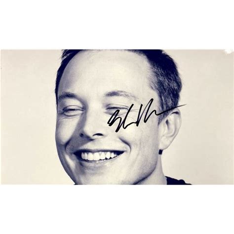 Autograph Signed Elon Musk Photo