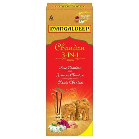 Mangaldeep Rose Jasmine Classic Chandan 3-In-1 Agarbatti 180 pcs - JioMart