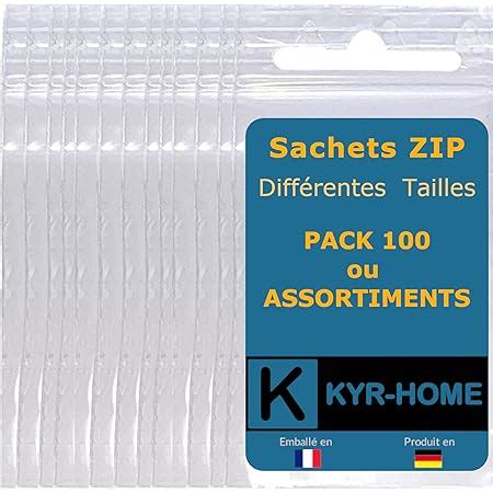 Sachets Zip Sachet Plastique Transparent Tailles Disponibles