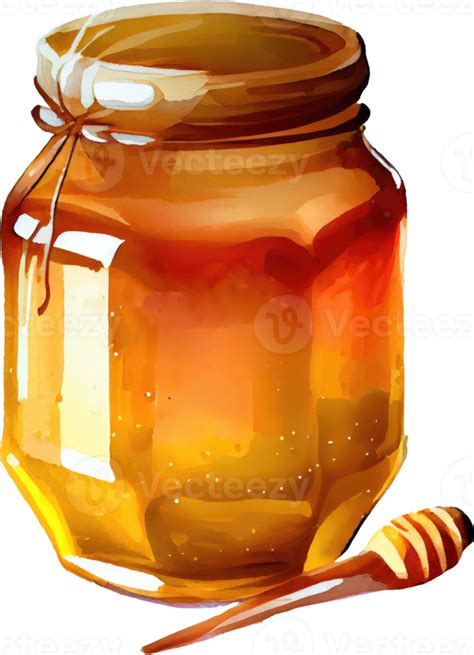 Free Tarro De Miel De Acuarela Png With Transparent Background