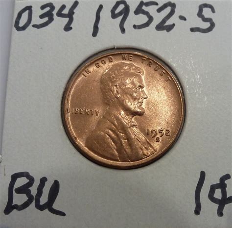 S Red Uncirculated Lincoln Wheat Cent Bu For Sale Buy