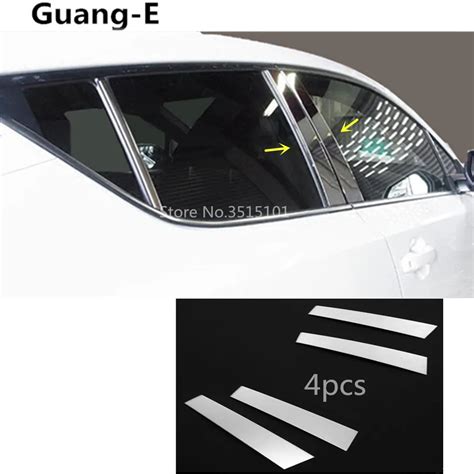 Car Stick Stainless Steel Glass Window Garnish Pillar Middle Column