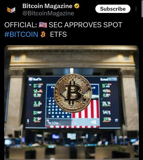 🚨breaking Sec Approves 11 Bitcoin Spot Etfs 🔥 Btc S Witness On